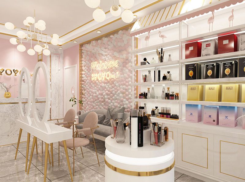 小型美妝店裝修圖片-網紅美妝店裝修圖片-美妝店設計裝修圖片