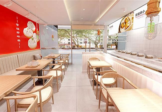 合肥餐飲店裝修_粥二舅早餐煎包店裝修設計案例