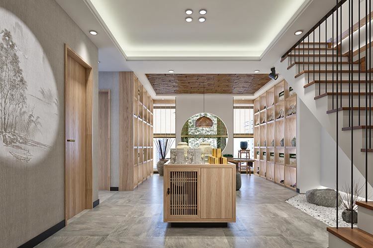 合肥茶葉店裝修設計方案，茶葉店門面裝修圖片