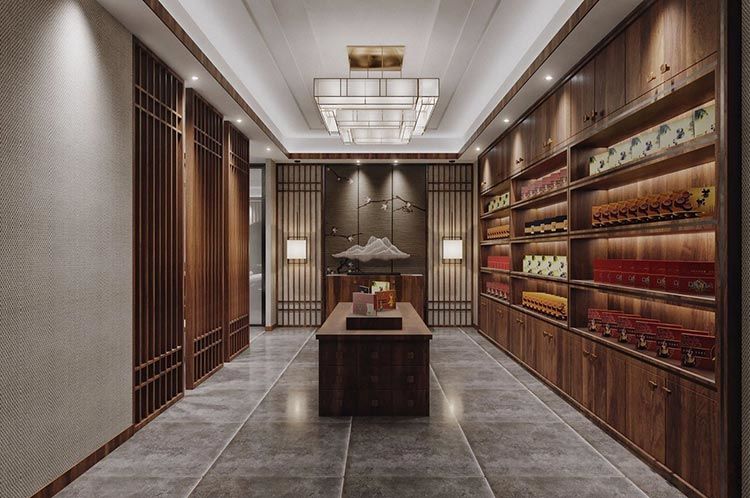 合肥茶葉店裝修設計方案，茶葉店門面裝修圖片